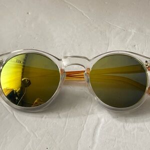 London Design Rayflector 151 M -L  Sunglasses Clear /Amber Gold Mirrored Lenses